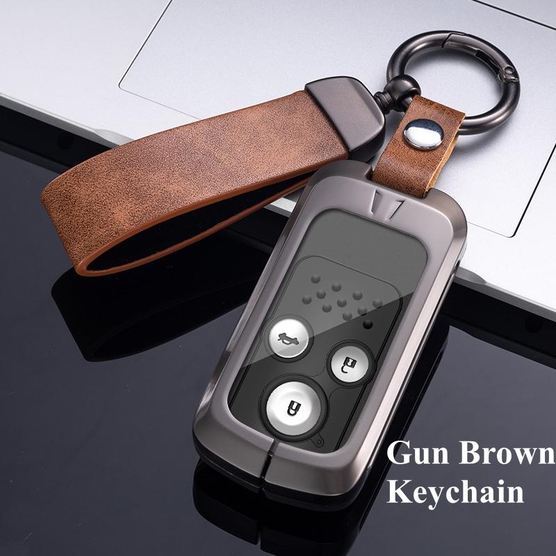 Metal Zinc Car Flip Key Case Cover For Honda Acura TL TSX ZDX RSX CRZ For Honda Civic Fit Accord CRV HRV Jazz Odyssey Vezel 2022