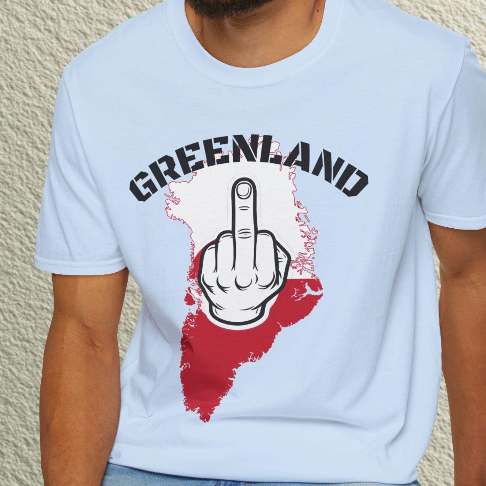 Greenland Protest Graphic T-Shirt, Anti Imperialism Activist Tee 4XL