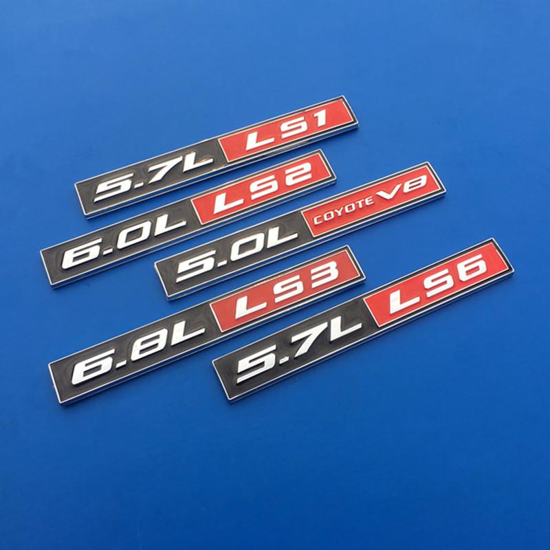 BAZY3 Car 5.0L Coyote V8 GT 5.0 Hood Fender Trunk Nameplate Decal Emblem Badge Sticker Accessories For Ford F150 F250 FX4 Mustang