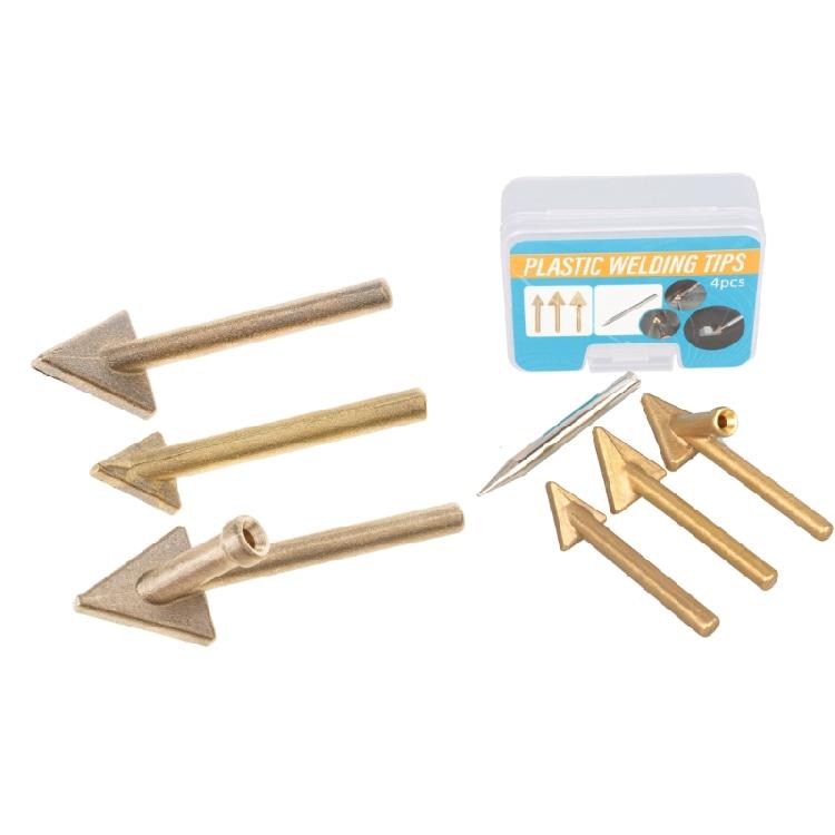 3/4Pcs Soldering Iron Guns Tips Triangular Copper Head Welder Soldering Brazing Equipment Welding Replacement Tips