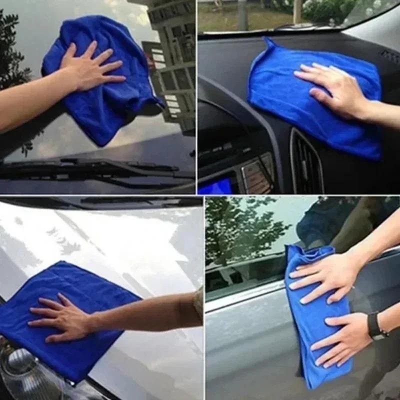 1/3PCS Universal Auto Home Washing Towel Rag Microfiber Thin Car Cleaning Towels Soft Drying Cloth Hemming Water Suction Rags