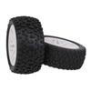 Mxfans 4 Pieces 12mm Hex RC 1/10 Front and Rear Wheel Rims & Tires 66012/66032 for RC 1/10 Off-Road Buggy