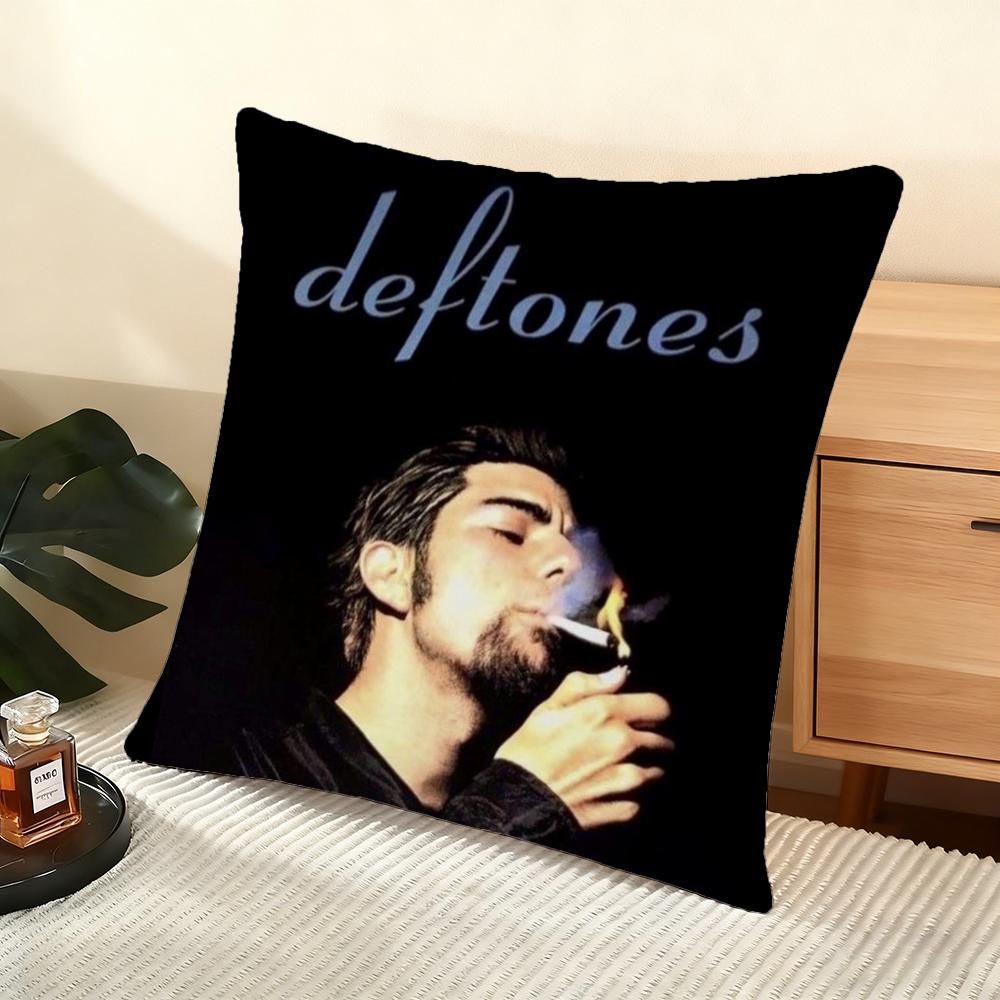 Band D-Deftones Cushion Cover Soft Short Plush Pillow Cover Smooth Cozy Texture Aesthetic Cushion Case Home Decor