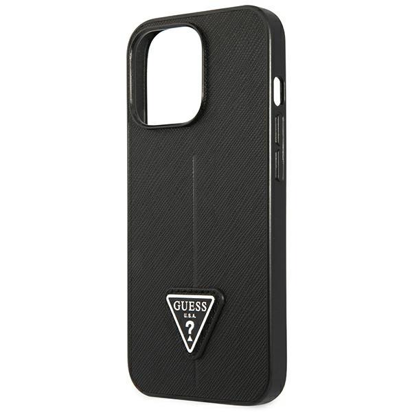 Guess Guhcp14Lpsatlk Iphone 14 Pro 6,1 Czarny/Black Hardcase Saffianotriangle Logo