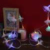 Flash Fiber Optic Flower String Lights Battery Powered Christmas Tree Flower Lights  Christmas