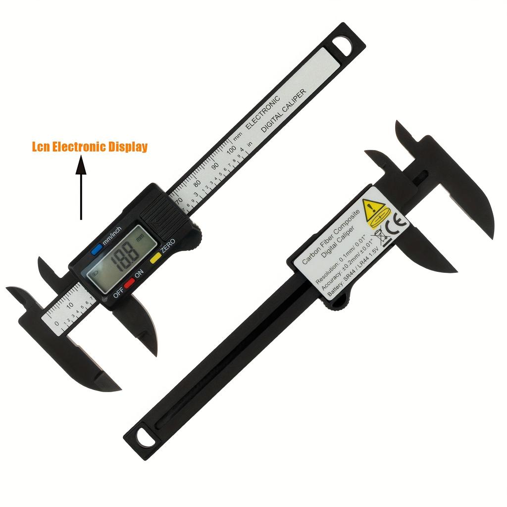 150mm 100mm Elektronische Digitale Messschieber Kohlefaser Zifferblatt Nonius Messschieber Mikrometer Messwerkzeuge Digitale Lineale für Innen- und Außendurchmesser
