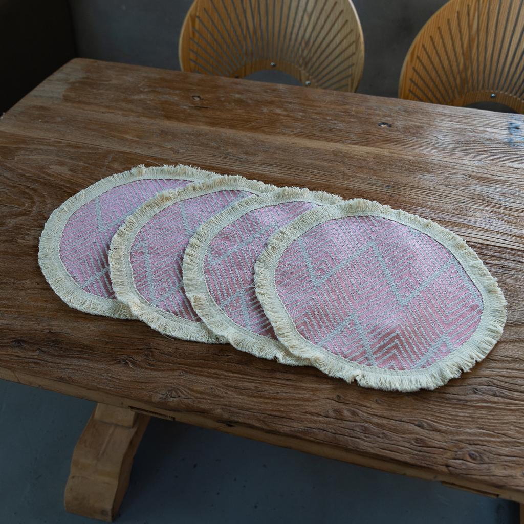 Insulation Coaster Woven Round Retro Insulation Mat Storage Mat Home Decoration Dining Table Cloth Placemat