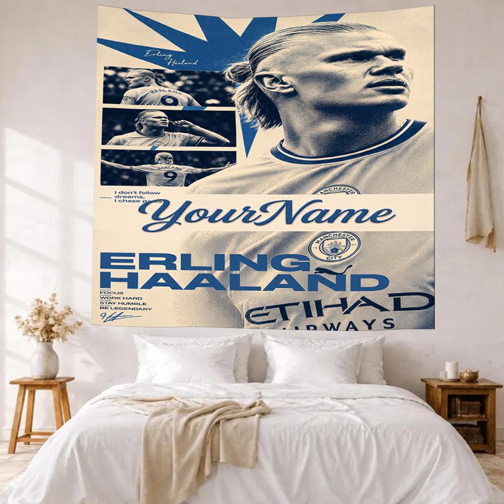 Haaland Custom Your Name Wall Decor Tapestry Art For Pet Memorial Birthdaywedding Party Backdrop Family Gift