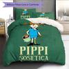 Pippi Longstocking  Pattern Bedding Quilt Set  Home Decoration  Gift (1 * Duvet Cover + 2 * Pillowcase  Without Core)