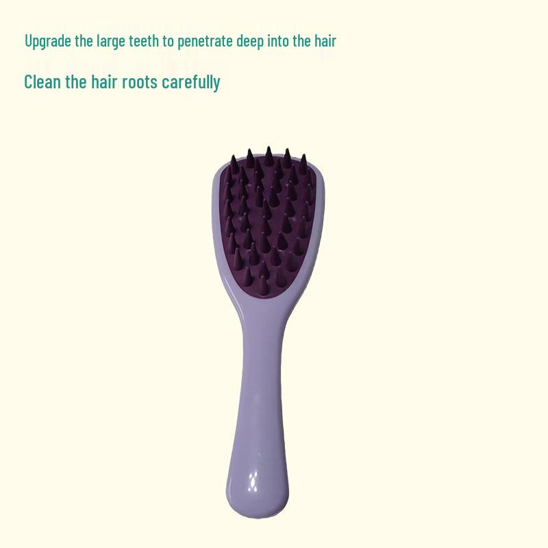Long-Handled Silicone Scalp Massage Comb for Men & Women - Itch Relief & Deep Clean Shampoo Brush