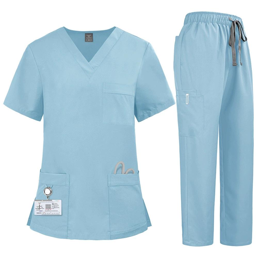 Soft Polyester Hospital Doctor Scrubs Nurses Accessories Nursing Articles Dental Scrub Pet Store Veterinary Uniform