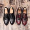 Large size men's shoes new casual leather shoes fashion men's business dress shoes retro British style fringed leather shoes