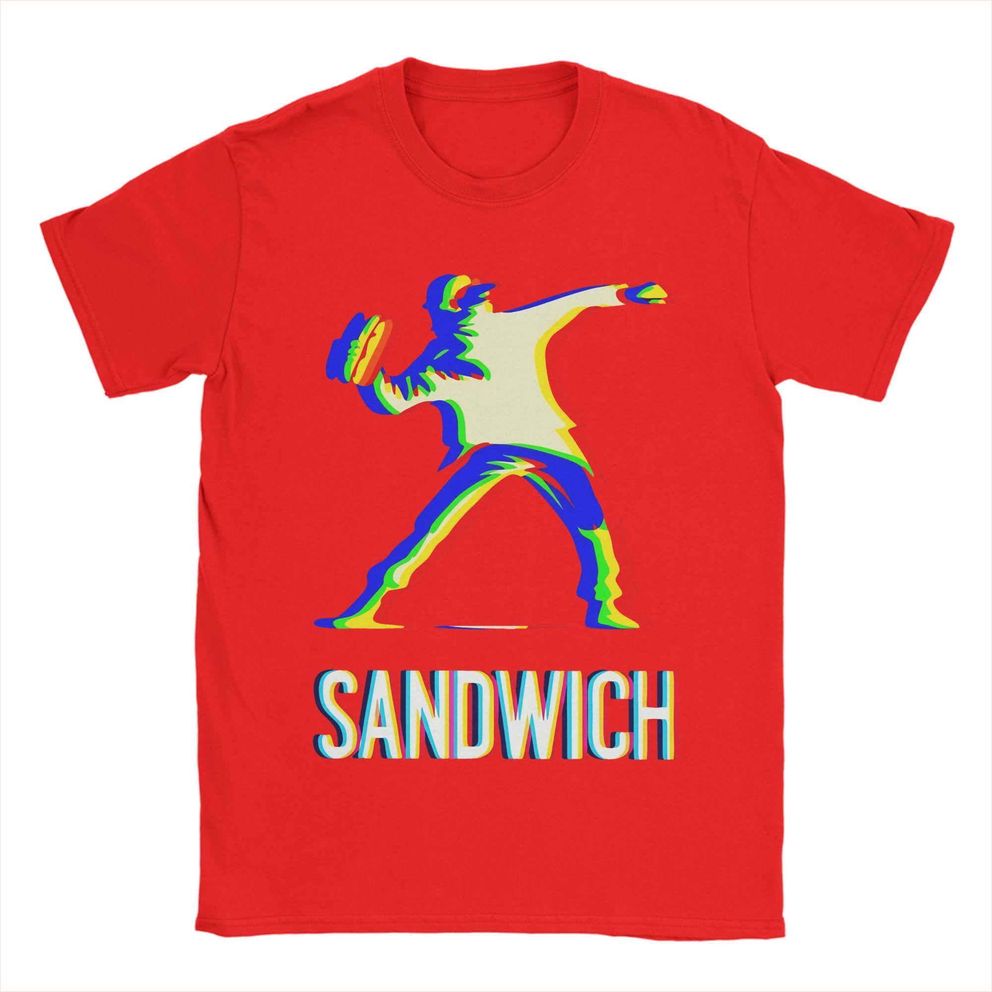 Мужская футболка Dc Sandwich Guy Хлопок Повседневная футболка Круглый вырез Футболка С коротким рукавом Одежда Лето S