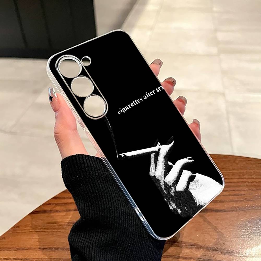 C-Cigarettes A-After Sex B-Band Phone Case For SamsungA10,12,20,21S,30,31,40,50,51,52,70,71 Transparent Cover