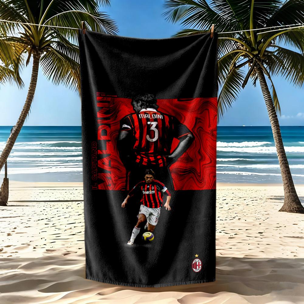 Ac Milan Beach Towel Soft Durable Quickdry Comfortable Lightweight Suitable For Swimming Gym Camping Yoga Vacation