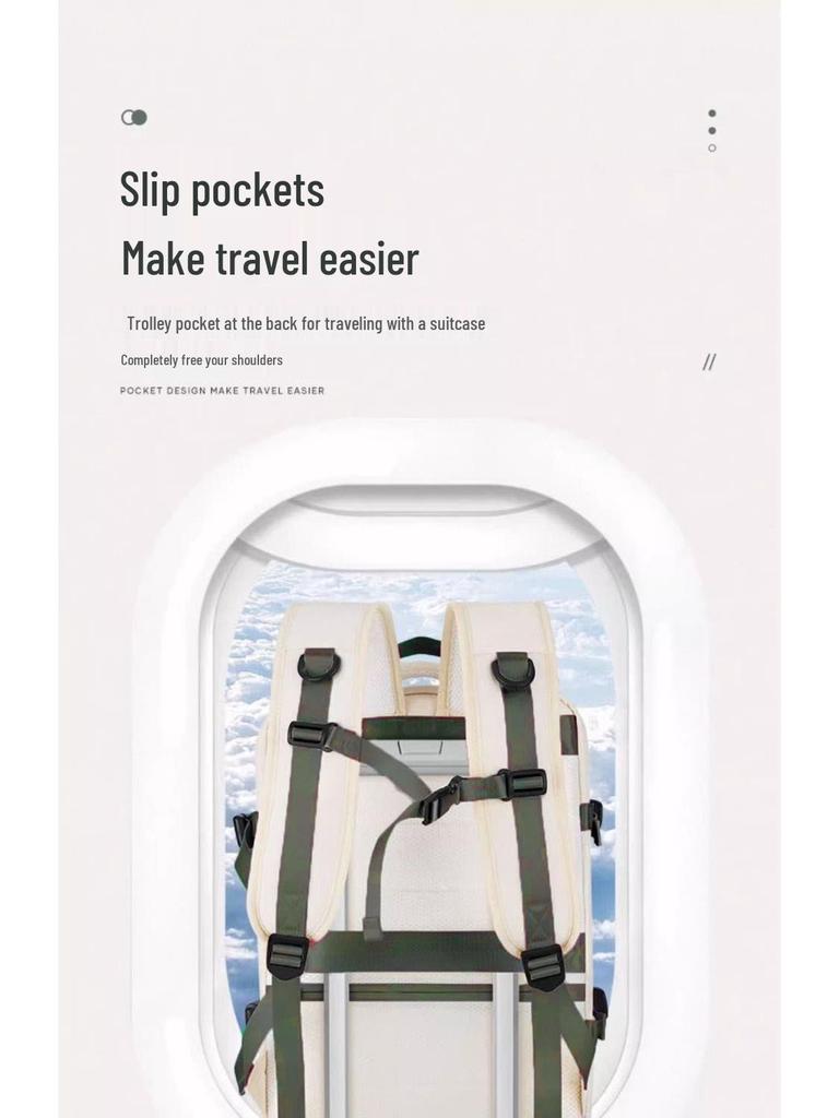 Expandable Double Shoulder Backpack - Unisex Carry-on with Multi-layer Storage and Laptop Compartment, Super Large Capacity