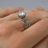1pc Women's Retro Synthetic Zircon Ring, Exquisite Floral Design Ring, Suitable for Wearing, Holiday Gift Giving