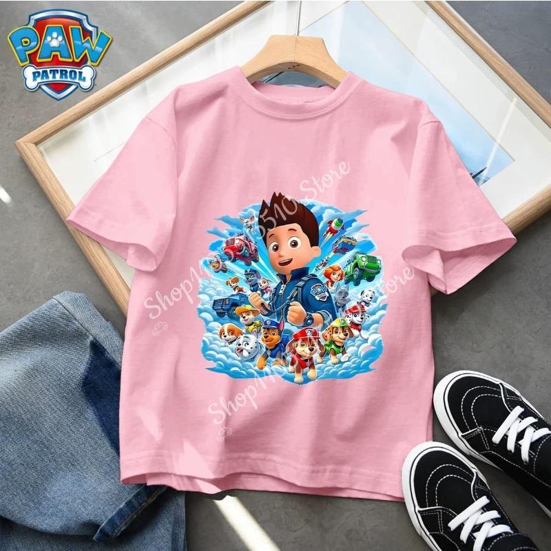 Paw Patrol Cute Kids T-Shirt Anime Game Cartoon Boys and Girls Street Casual Short Sleeve Top