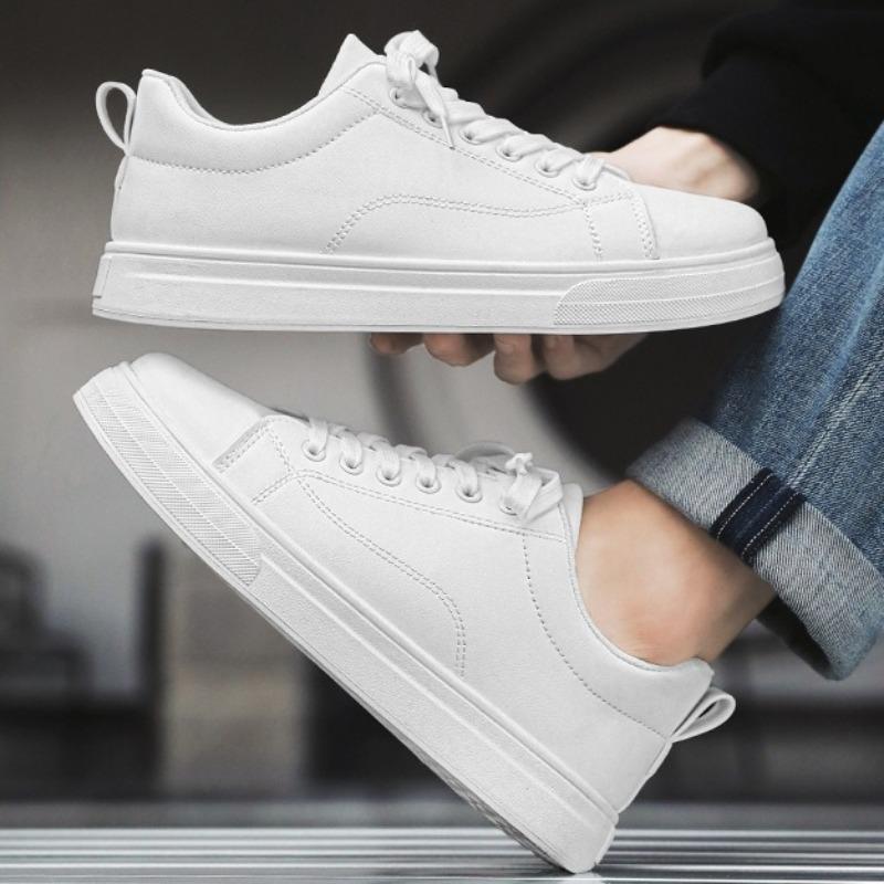 Fashion Fashion Men's Sneakers High Quality Leather Casual Shoes Luxury Tennis Shoes for Men Lace Up Skateboard Shoes Zapatillas Hombre