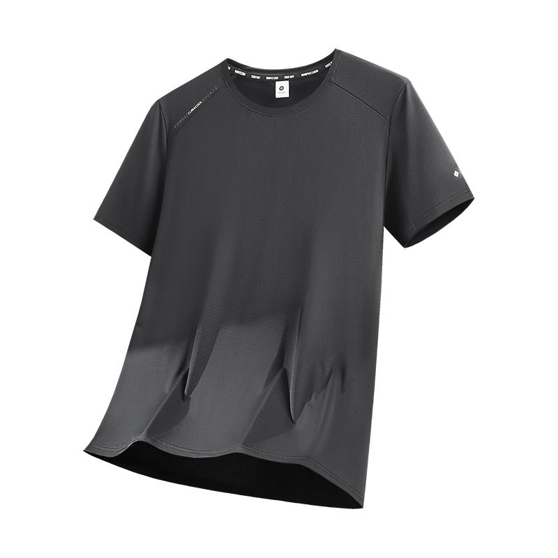 Short-sleeved T-shirt Men's Thin Ice-feeling Elastic Ice Silk T-shirt Casual T-shirt Men's Short T-shirt Large Size