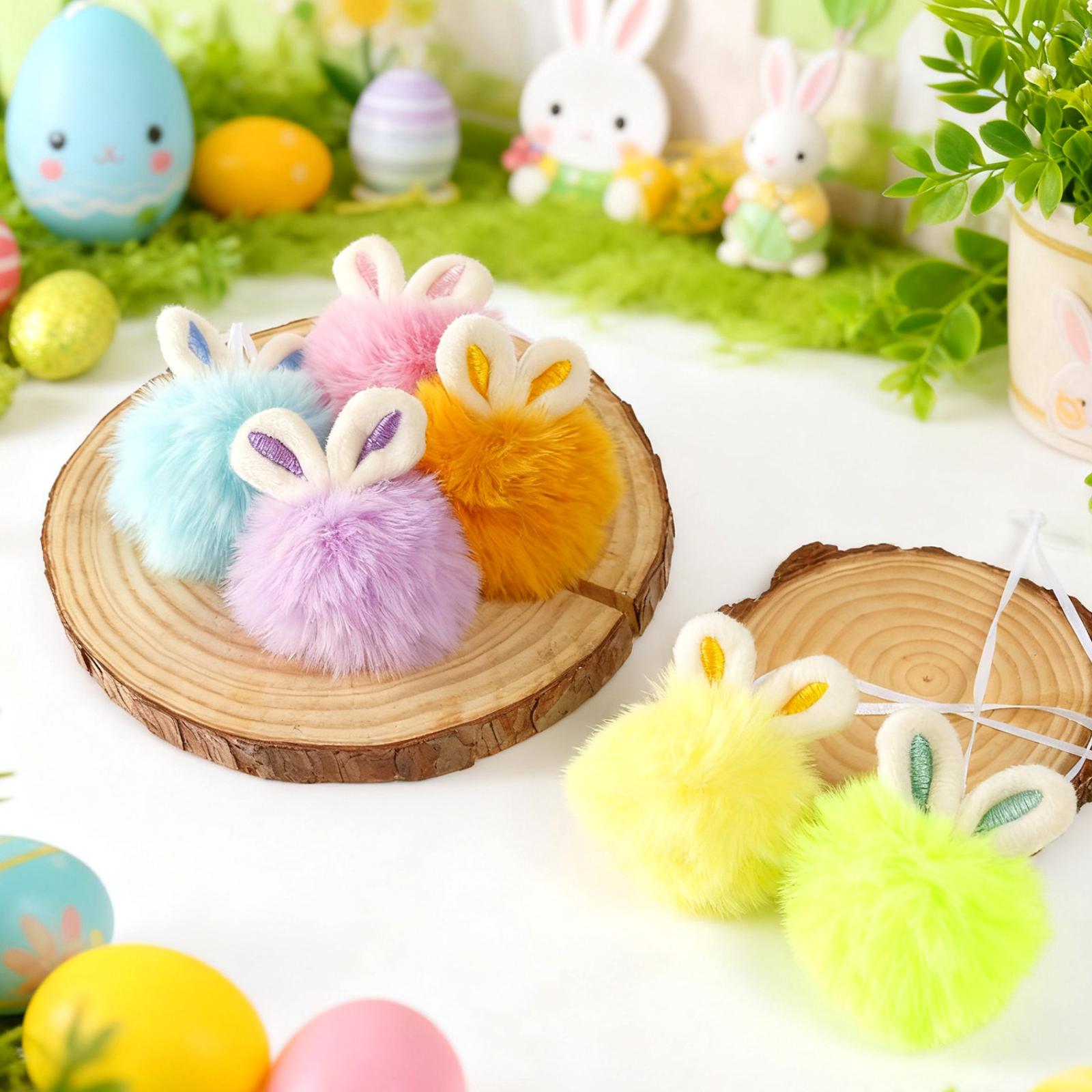 Easter Bunny Ear Furball Pendant - Ears - Festival Party - Furball Bag Hanger One Size