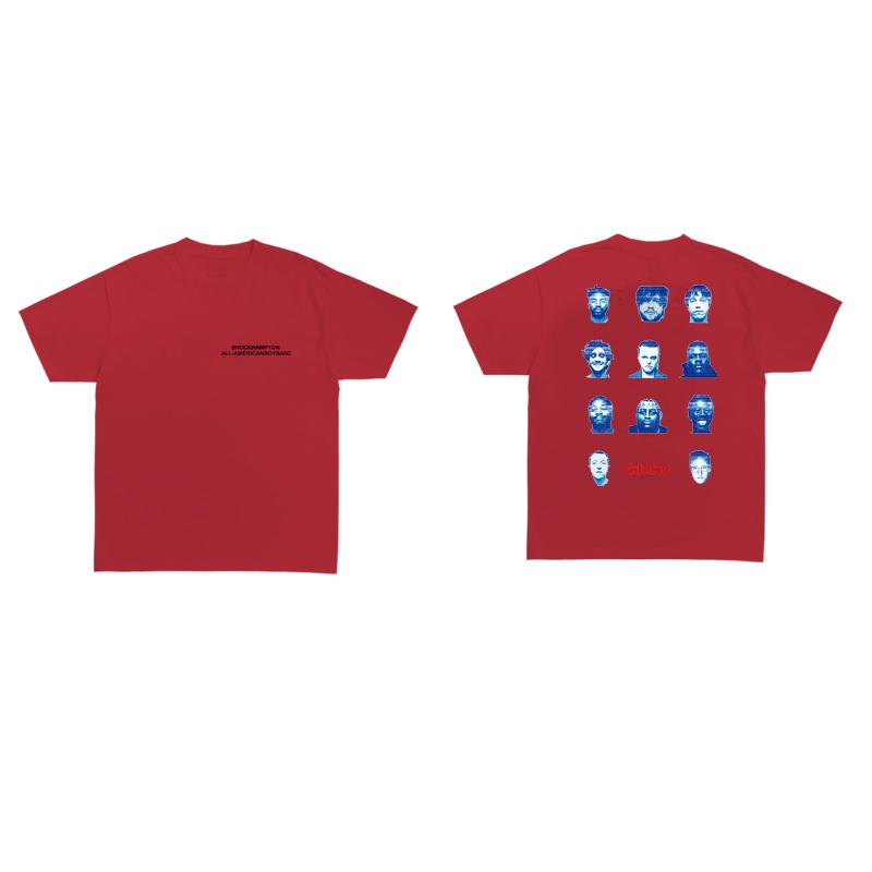 New Casual Brockhampton All-American Boyband T-Shirt Men GINGER Face Print Harajuku Tee Shirt Colorful Funny T Shirts Cotton Top
