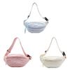 Cotton Pouch Bag For Girls With Zipper Closure And Phone Pocket For Casual Travel