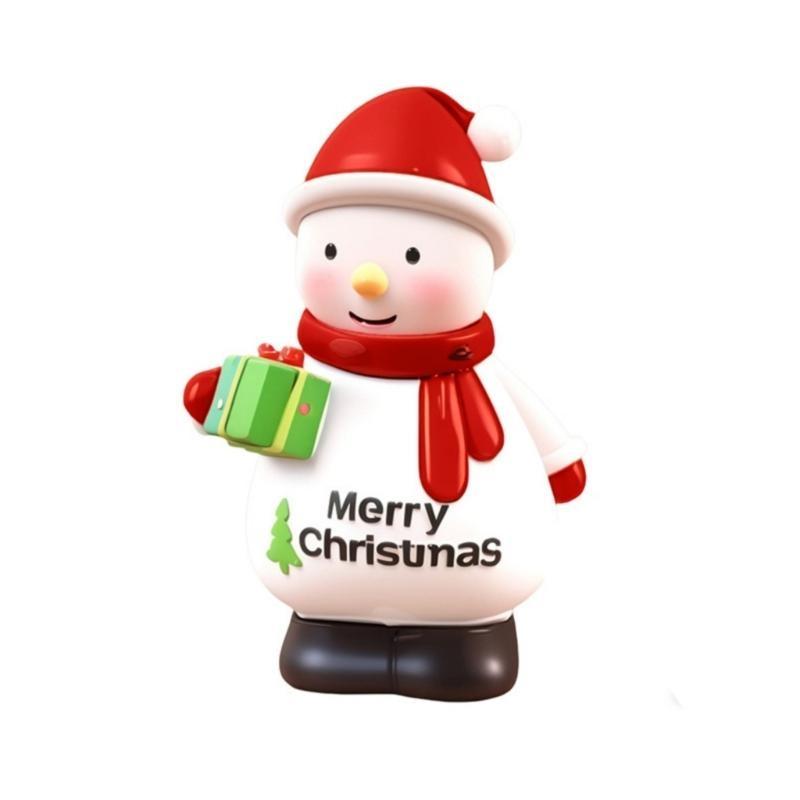 Christmas Theme Unpainted Savings Box Craft For DIY Holiday Decoration PVC Resin Safe for Kids