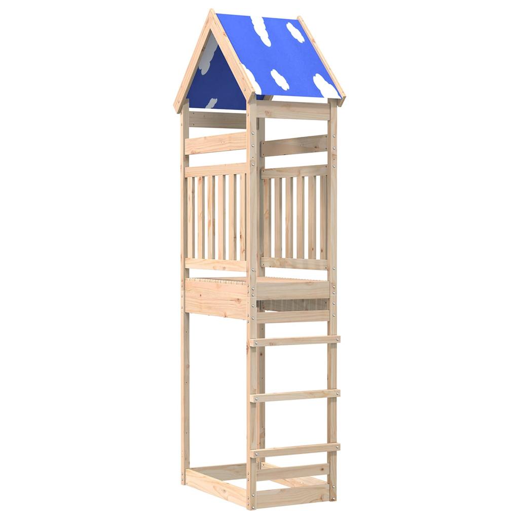 vidaXL Spielturm Braun 52,5 x 85 x 265 cm Massives Kiefernholz