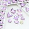 Dongzhou Crystals Luxury Quality Flatback Non-Hotfix Sew On Rhinestones Mix Shaped Violet Color DIY Garment Sewing Accessories