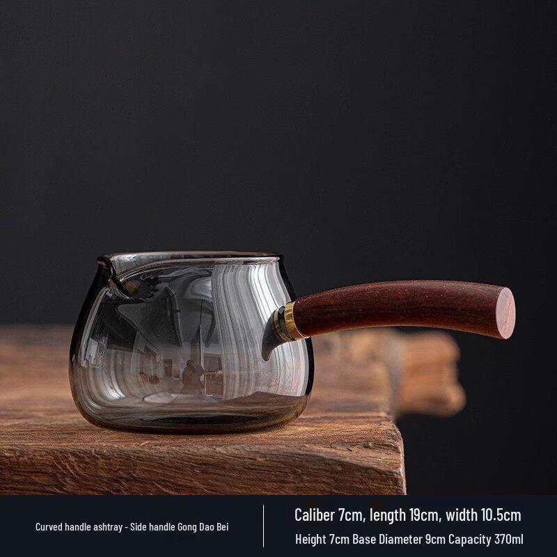 Qīwēi Premium Glass Tea Pitcher with Wooden Handle