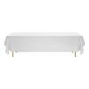 White Tablecloths for Rectangle Tables, 6 Pack, 90 x 132 Inches, Reusable and Machine Washable Table Clothes, Wrinkle-Resistant Polyester Fabric Table