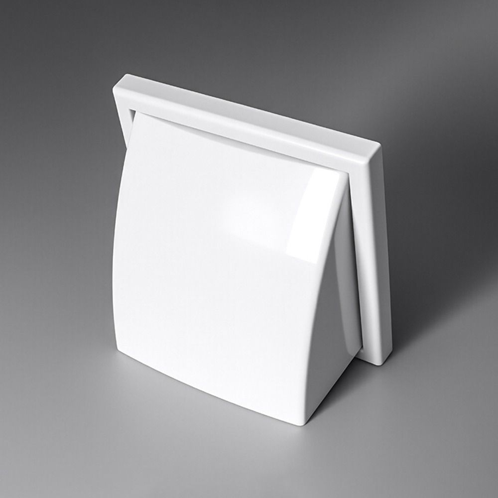 Grilă de Ventilație de Perete Exterior cu Valvă Material ABS Hotă de Bucătărie Conductă Ieșire Aer Perete Exterior