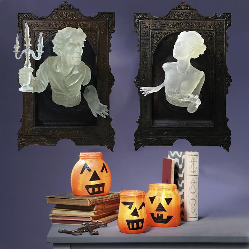 Geist-Skulptur im Spiegel, Wandtafel, leuchtender Display-Spiegel, kreative Hängewand, Heimdekoration, Heimdekoration