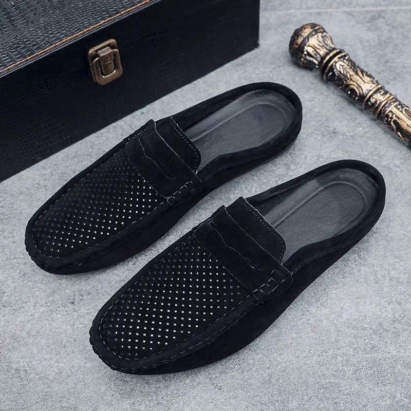 Fashion Mules Shoes Outdoor Half Slippers for Men Trend 2025 Fun Mascullino Designer Luxury Fashion High Quality Adult Style Sandals Man