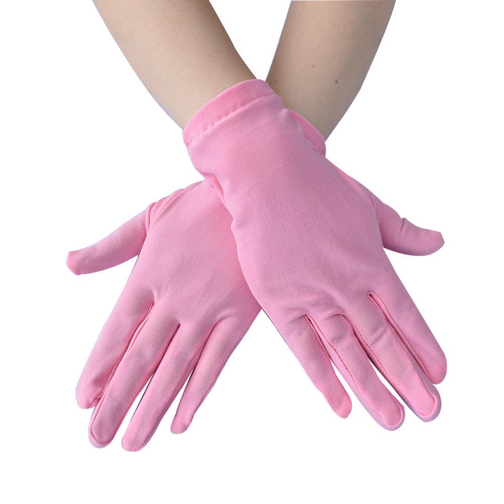 Damen Satin Elastische Handschuhe - Seide Kurz Atmungsaktiv für Tanz & Zeremonie
