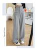Petite High-Waisted Wide-Leg Sweatpants for Women, Versatile Slimming Straight-Leg, Perfect for Spring and Autumn.