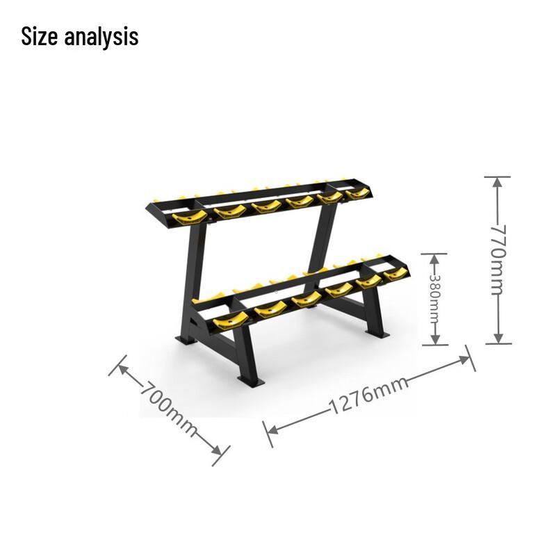 Gym Double-Layer Dumbbell Storage Rack