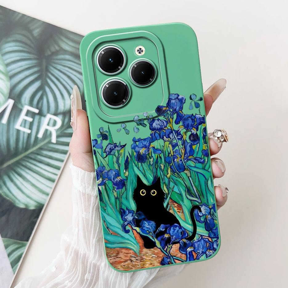 For Infinix Hot 40 Pro Case X6837 Cute Candy Painted Cover Shockproof Phone Case For Infnix Hot 40i Hot40 Pro Soft Fundas Bumper