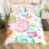 Ice Cream Comforter Covers Queen Size Duvet Covers For Boys Girls Quilt Cover 3Pcs 1 Duvet Cover 2 Pillowcases Lightweight Down