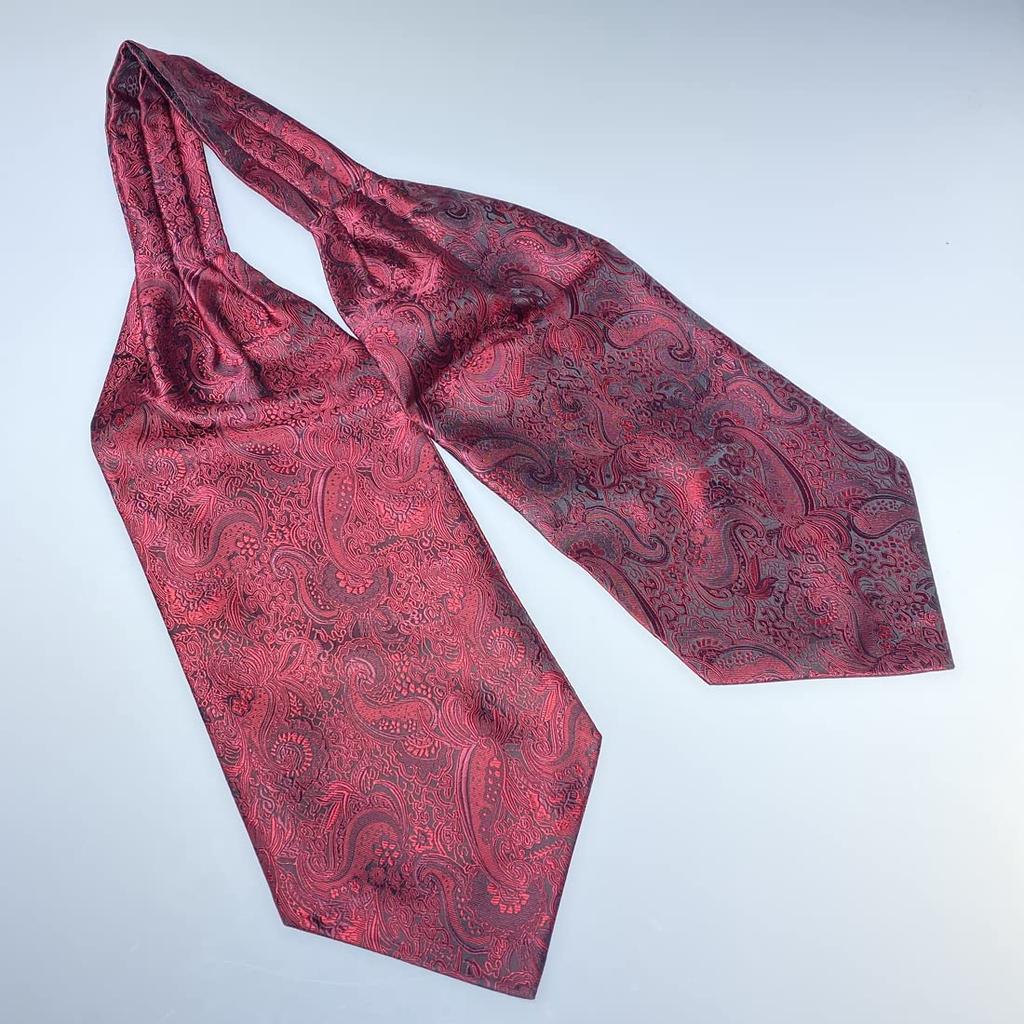 [Xiang Ru] Ascot Tie, Necktie, Party, Father's Day, Wedding, Gift, Party, Business, Workplace, Washable, Commuting, Formal, Stylish, Floral Pattern,