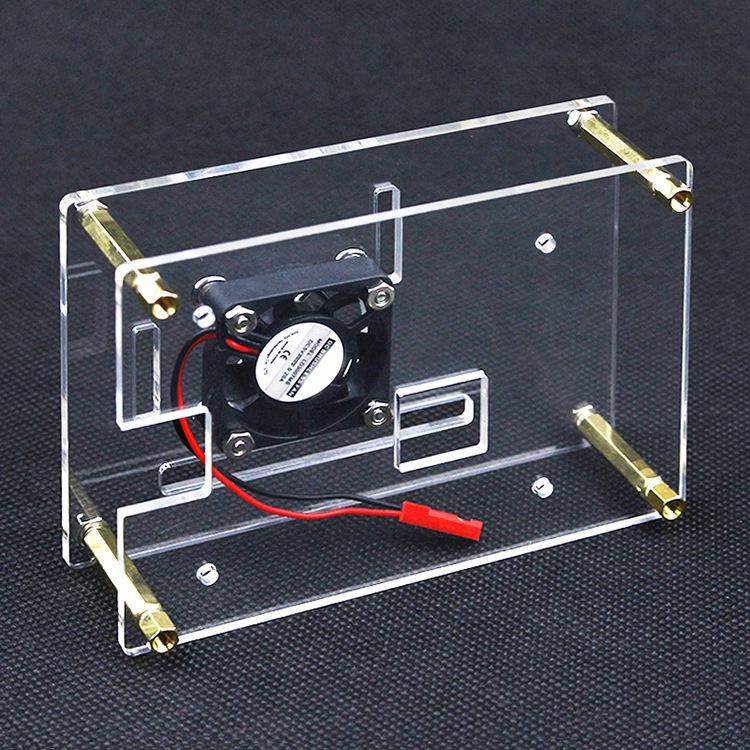 Raspberry Pi 4B/3B+ Acrylic Stackable DIY Cluster Case with Fan