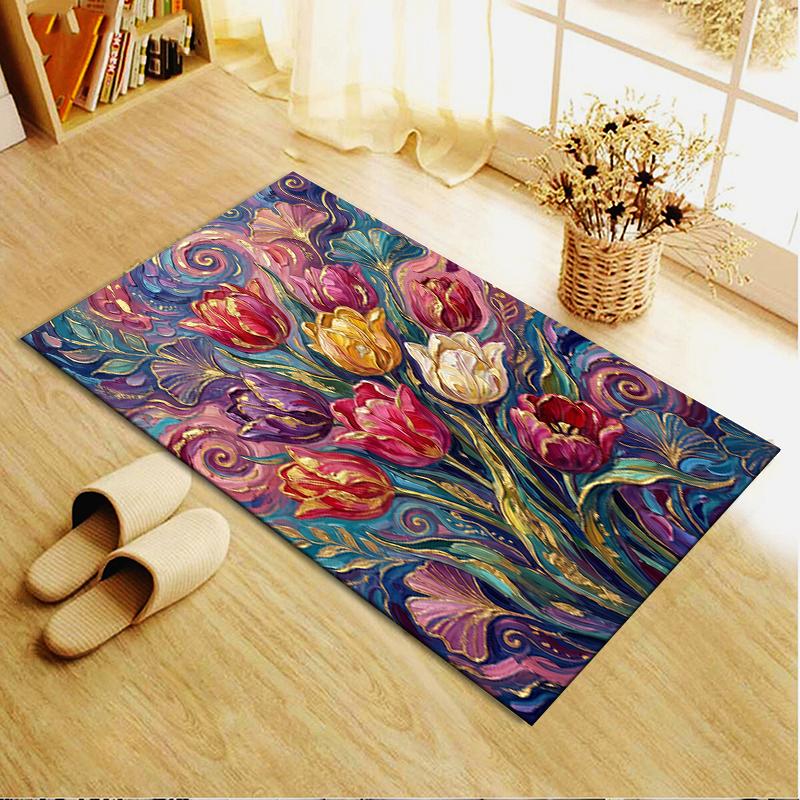 2025 New Flower Carpet Rug for Living Room Bedroom Home Sofa Decoration,Kids Play Non-slip Floor Mat
