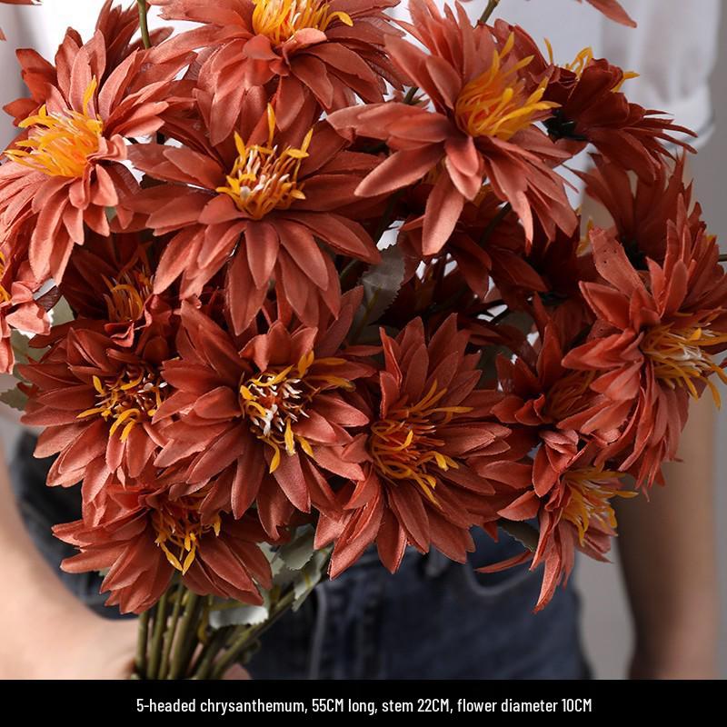 Karamelkleurige Kunstbloemen Bruiloftsdecoratie - Plafond- en Wegdekarrangementen, Koffietint Nepbloemen.