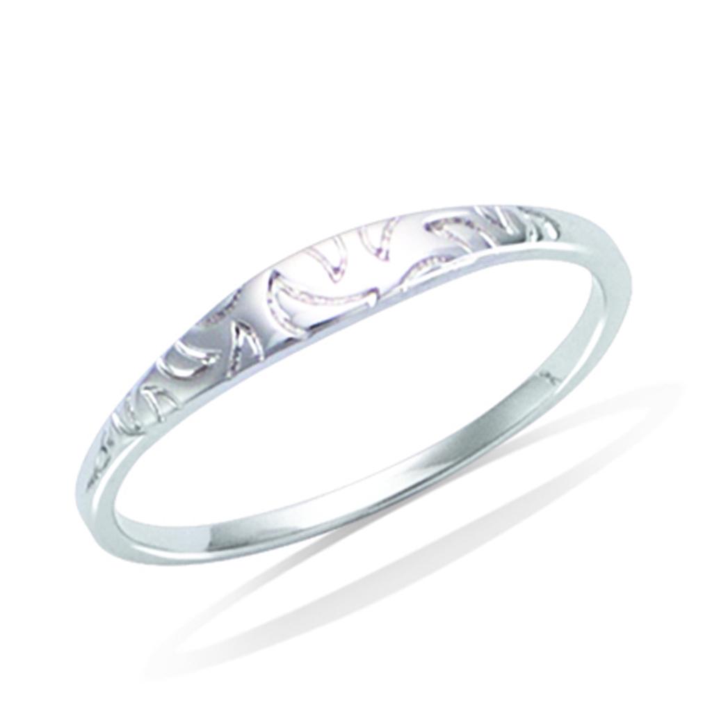 Silver Ring 'Boho' Silver Rhodium (moon) - 3 Mm