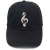 Lyprerazy Music Note Washed Cotton Adjustable Unisex Women Unisex Hip Hop Cool Flock Printing Baseball Cap