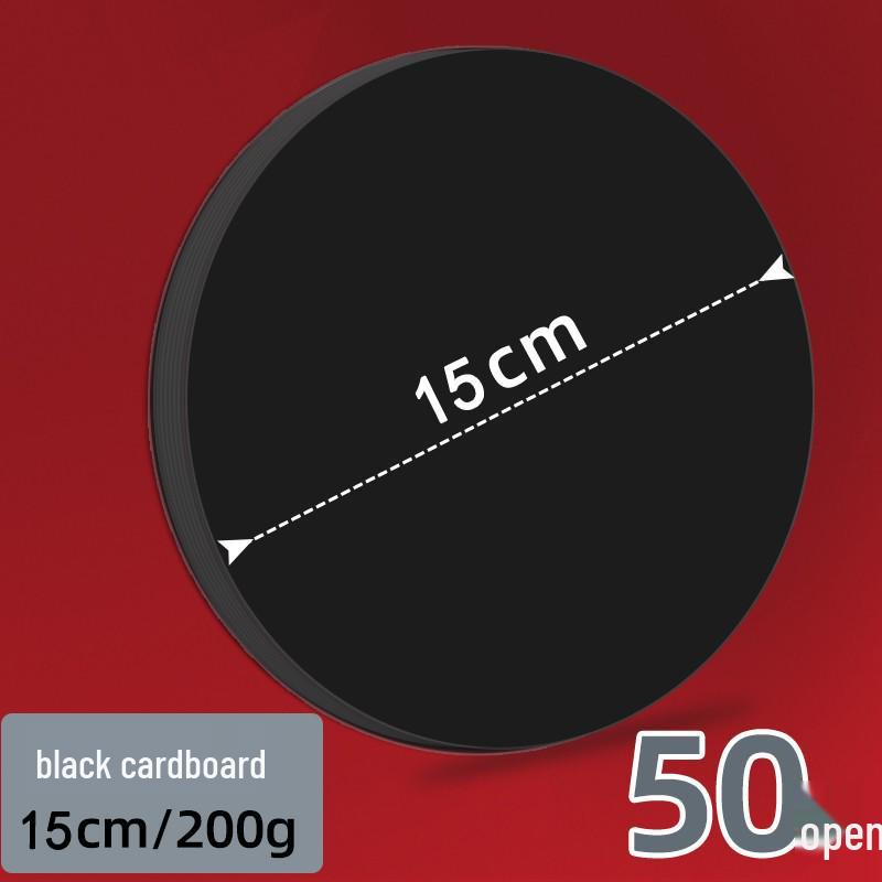 Double-Sided Black & White Round Kraft Drawing Paper.