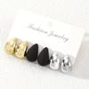 Punk Trendy Thick Water Drop Stud Earrings Fashion Multi Color Geometric Earrings Women's Aesthetic Party Zircon Gifts