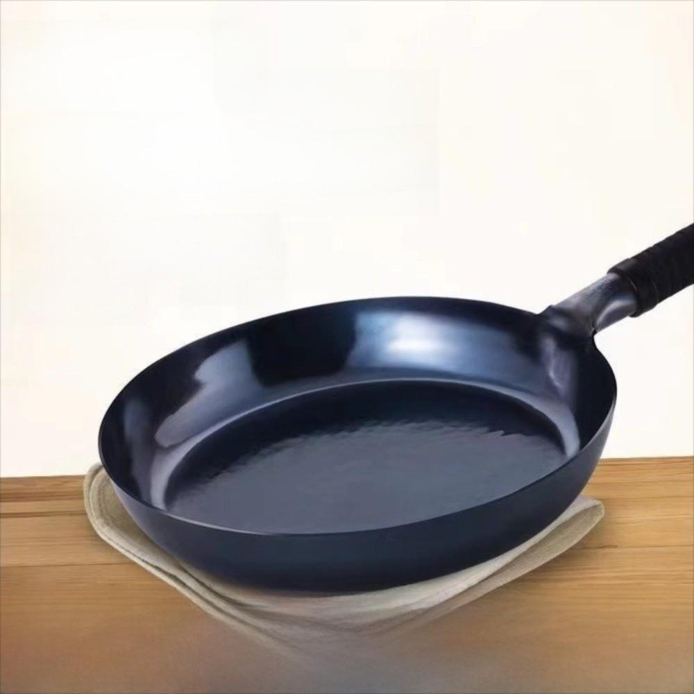 Tigaie de fier neacoperită 20-34cm Tigaie pentru friptură și ouă Durabilă Tigaie din fontă Aragaz cu gaz inducție