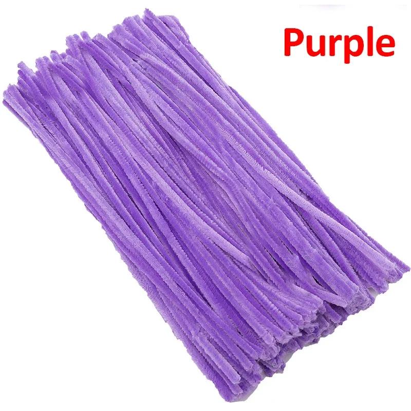 100/10pcs Chenille Stems Pipe Cleaners Twist Sticks Kids Plush Educational Toy Colorful Pipe Cleaner Handmade DIY Craft Supplies